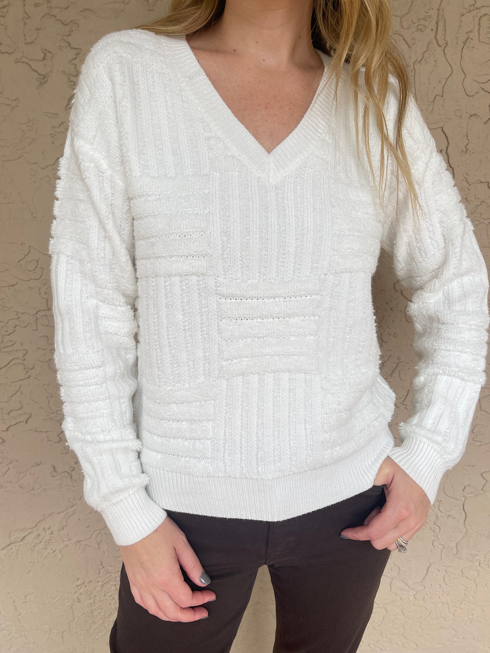 Basketweave Pullover