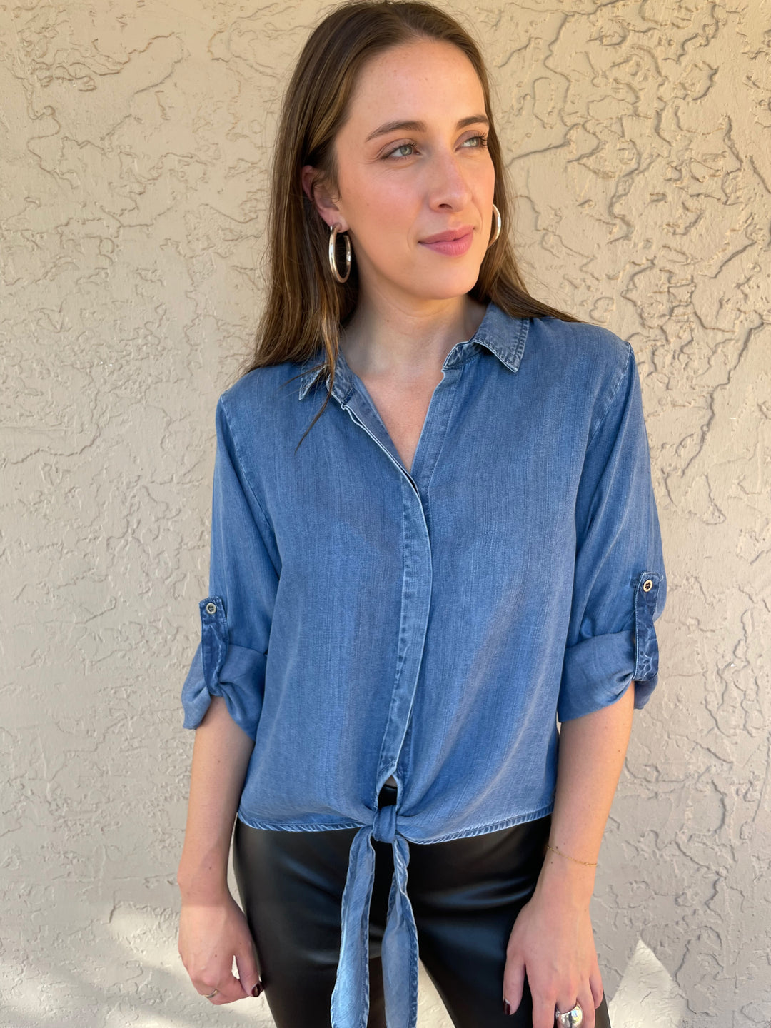 Tie Button Shirt - Greyson