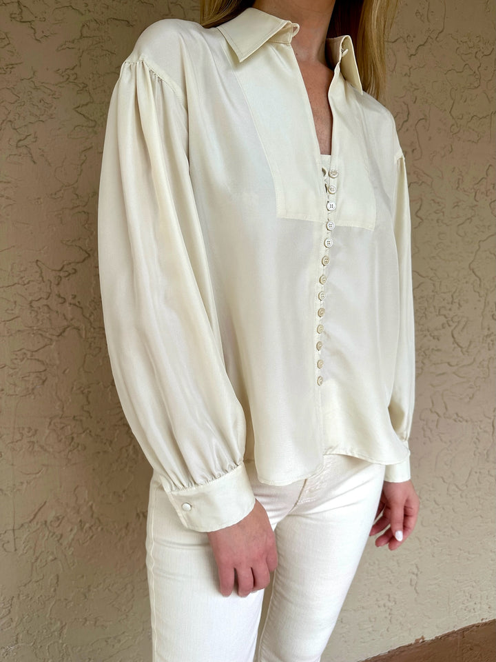 Max Mara Alacre Sandwashed Silk Blouse