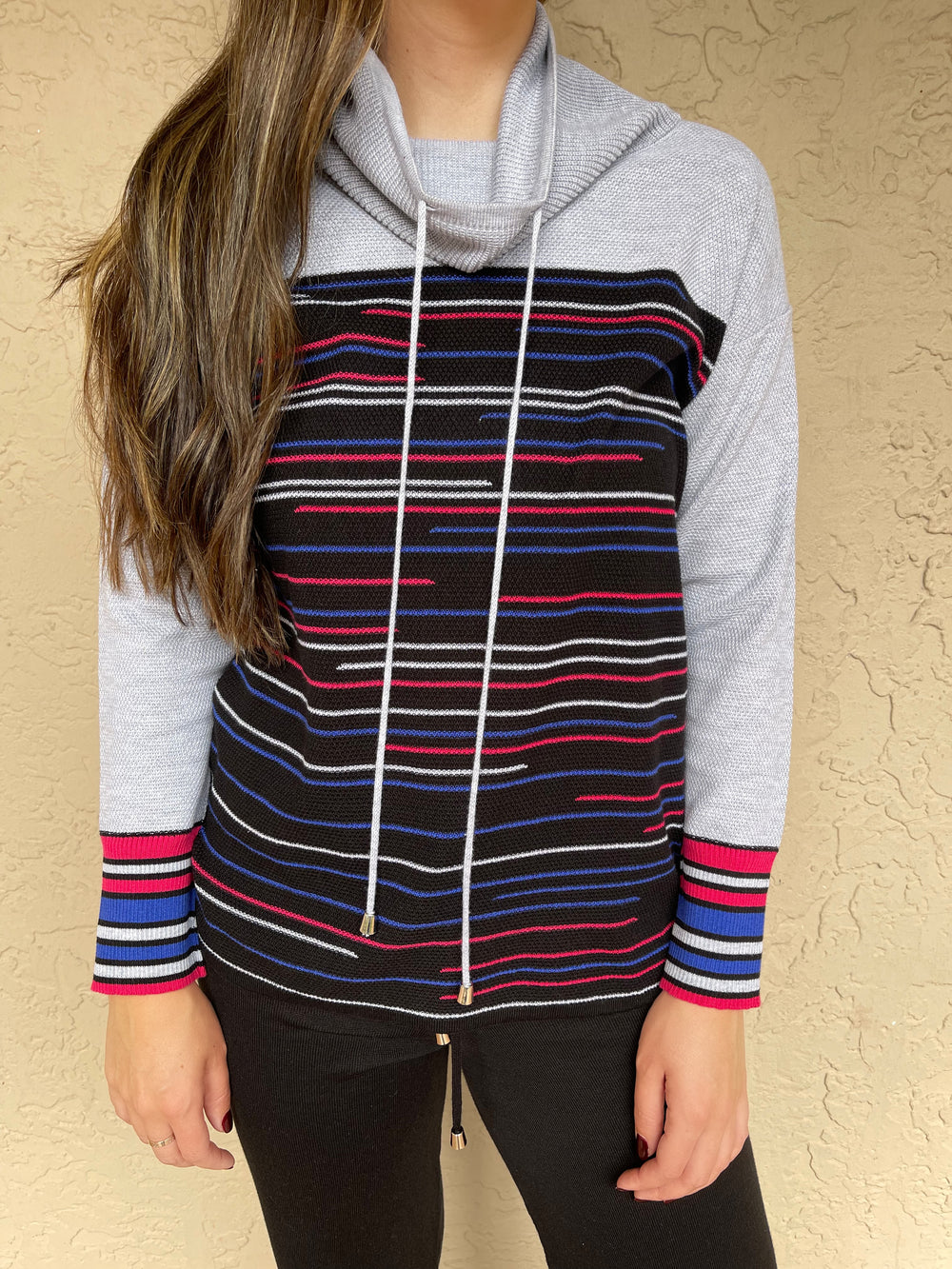Barbara Katz Drawstring Panel Sweater