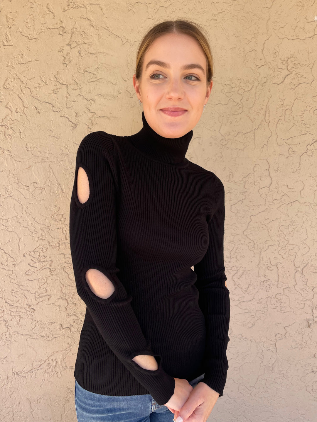 Ribbed Turtleneck Pullover