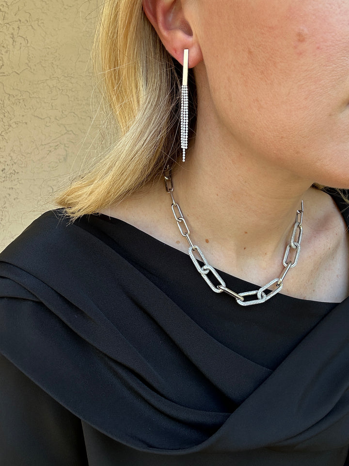 Kenneth Jay Lane Fringe Bar Earring