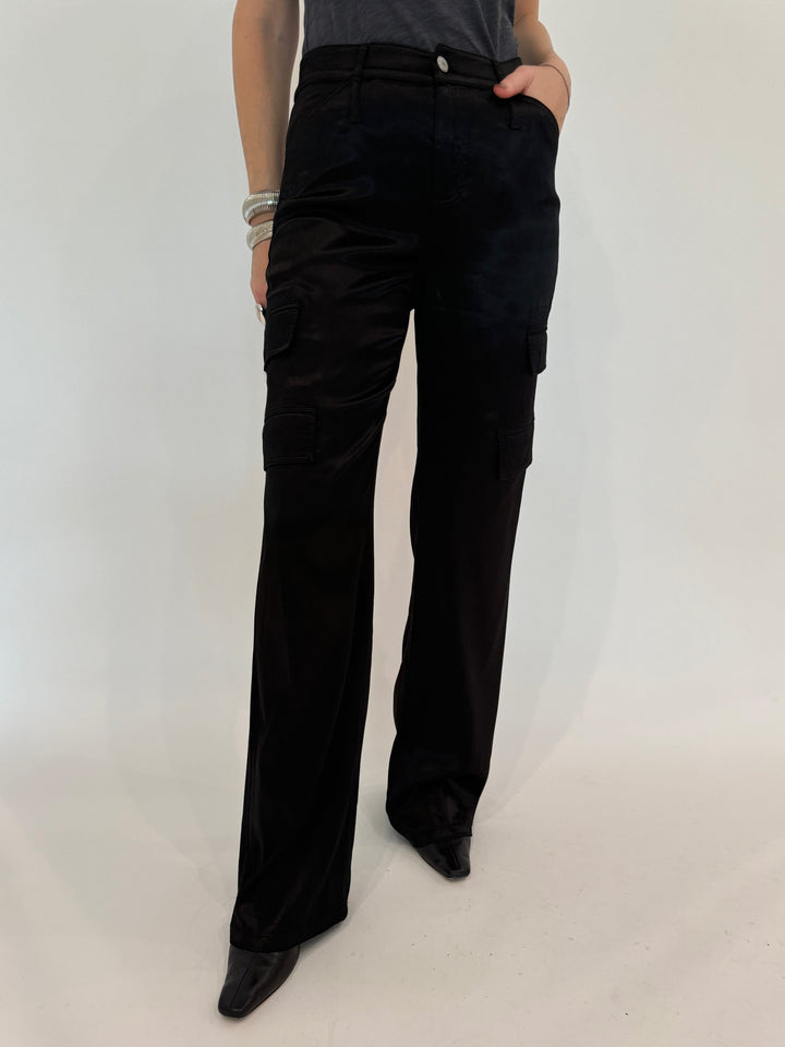 Marrakech Zendaya Silky Cargo Pants in Black available at Barbara Katz