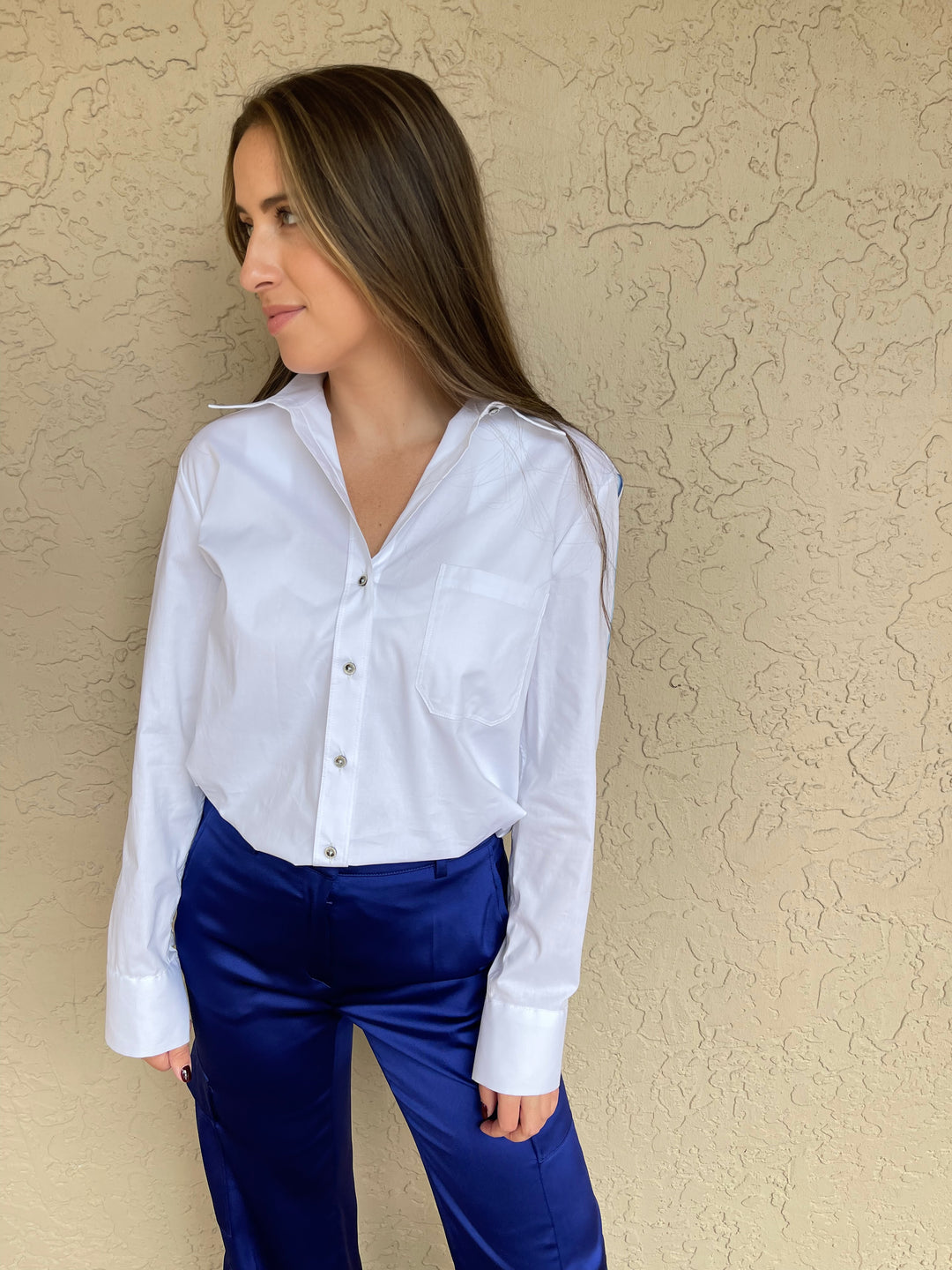 Bariloche Stripe Shirt With Line - White