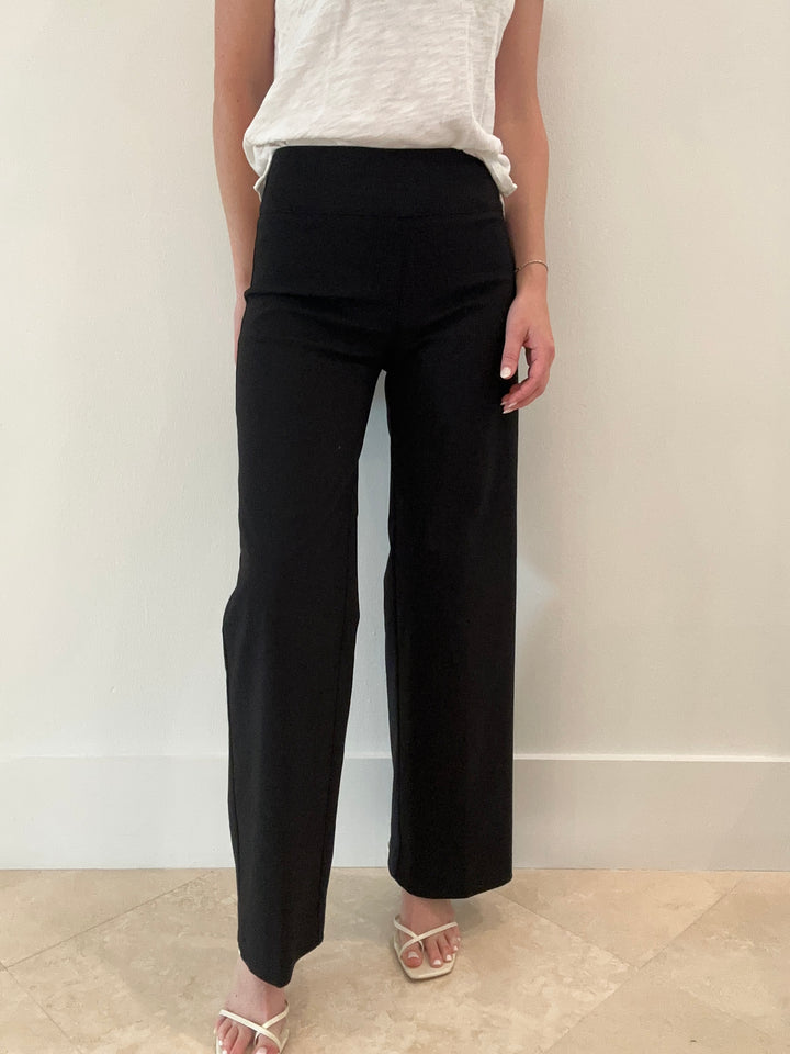 Control Stretch Wide Leg Pant - Black