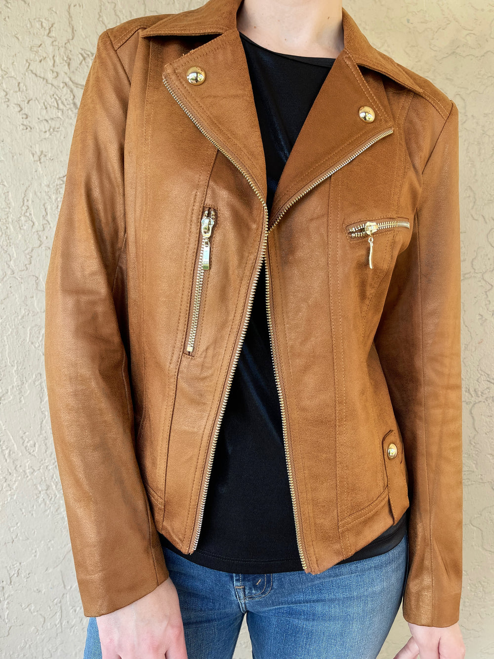 Cropped Jacket with Zipper