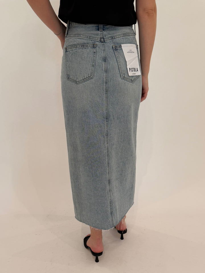 Pistola Alice Denim Midi Skirt in Brooklyn