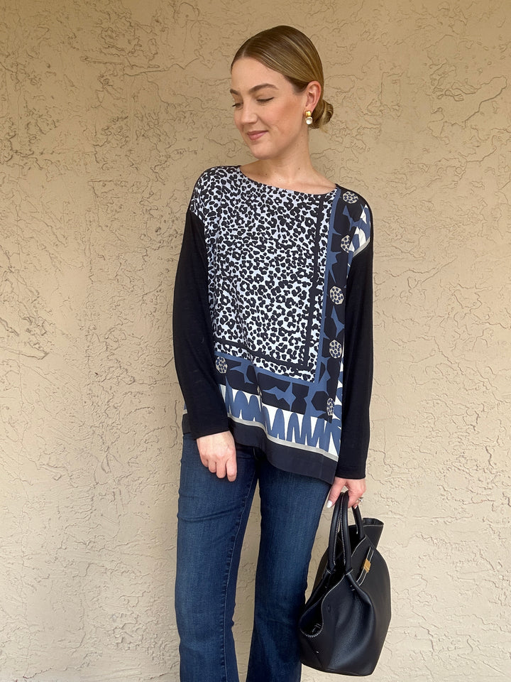 WHYCI Leopard Print Front Top 