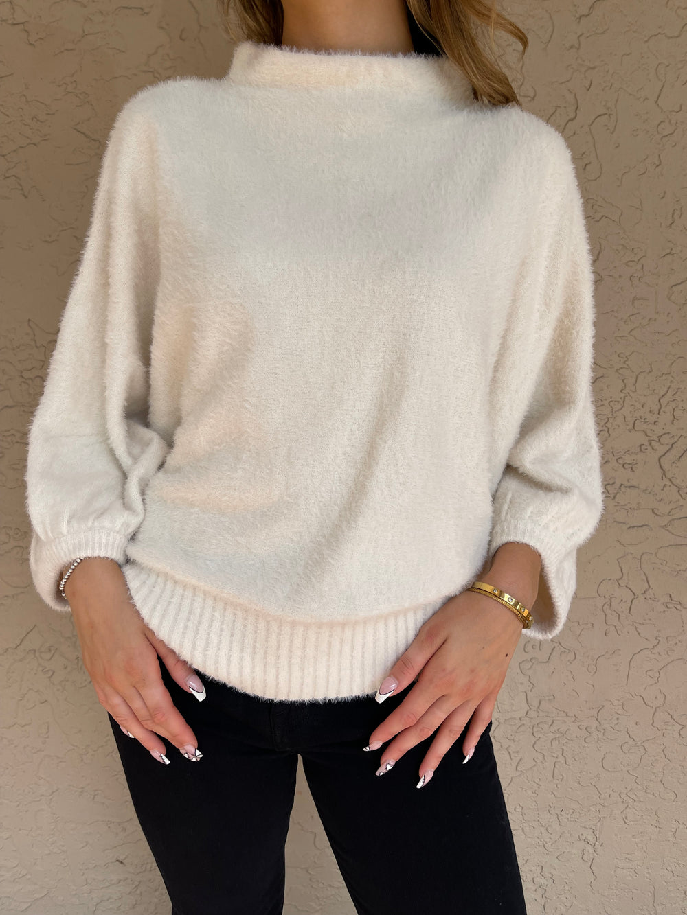 Melissa Nepton Bettany Wide Sleeve Mock Sweater