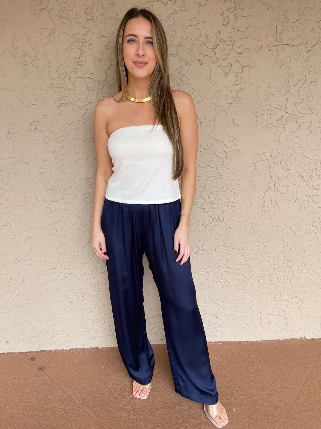 Donni The Silky Simple Pant - Navy