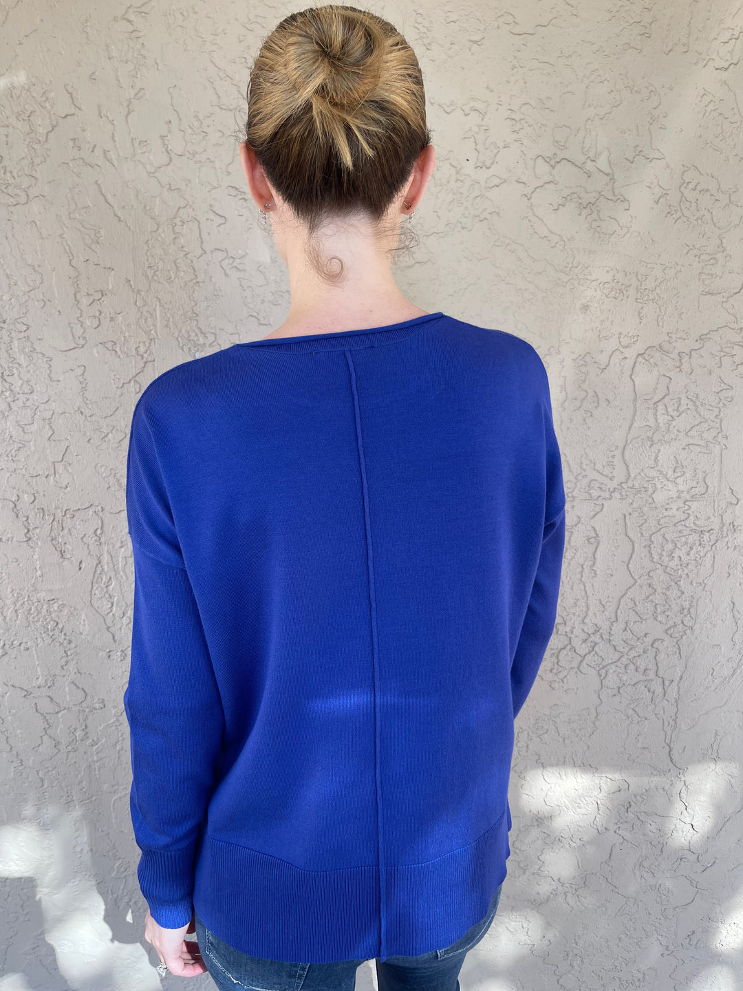 Center Seam Sweater - Galaxy Blue