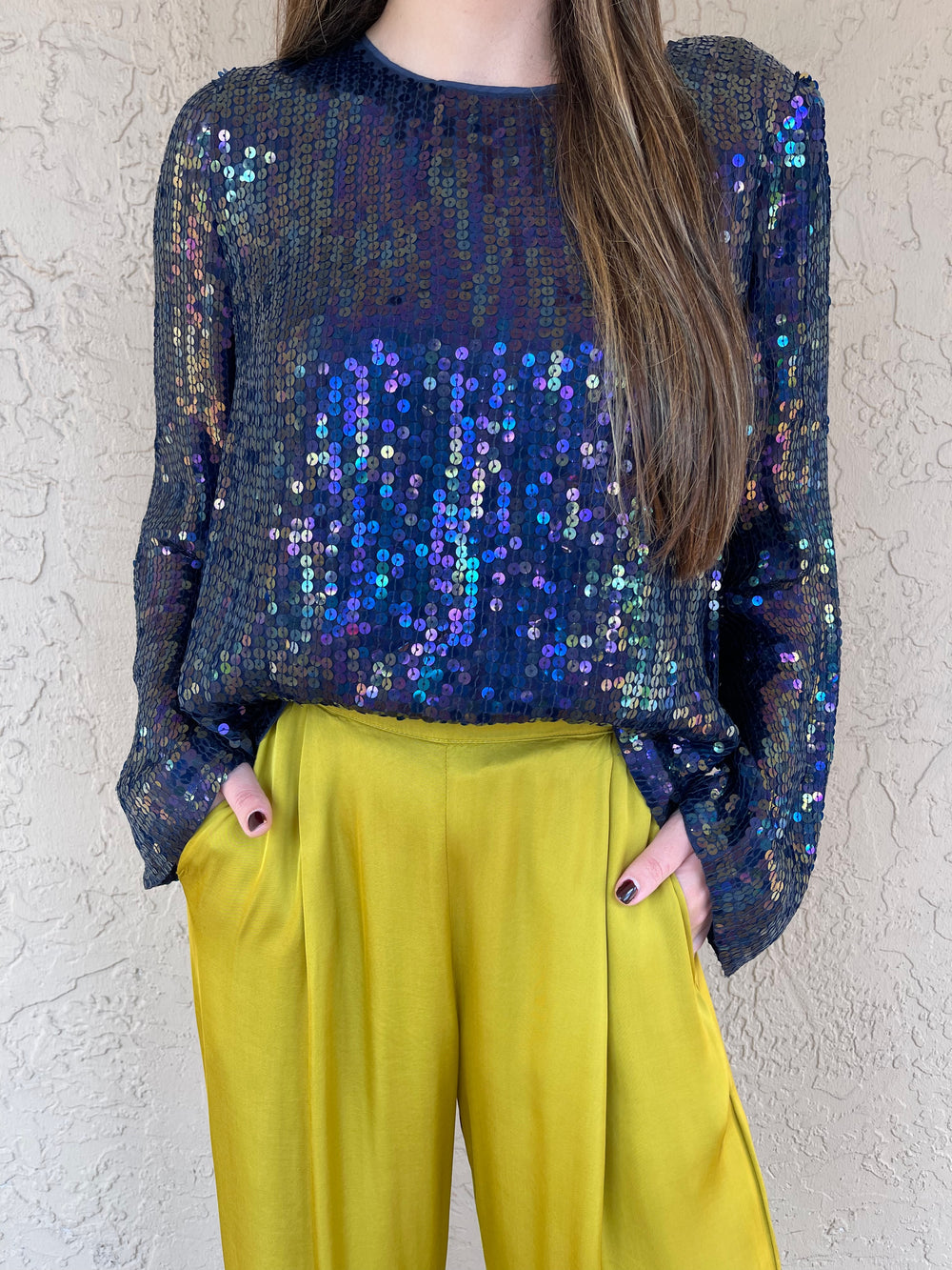 Velvet Evie Sequin Top - Baltic