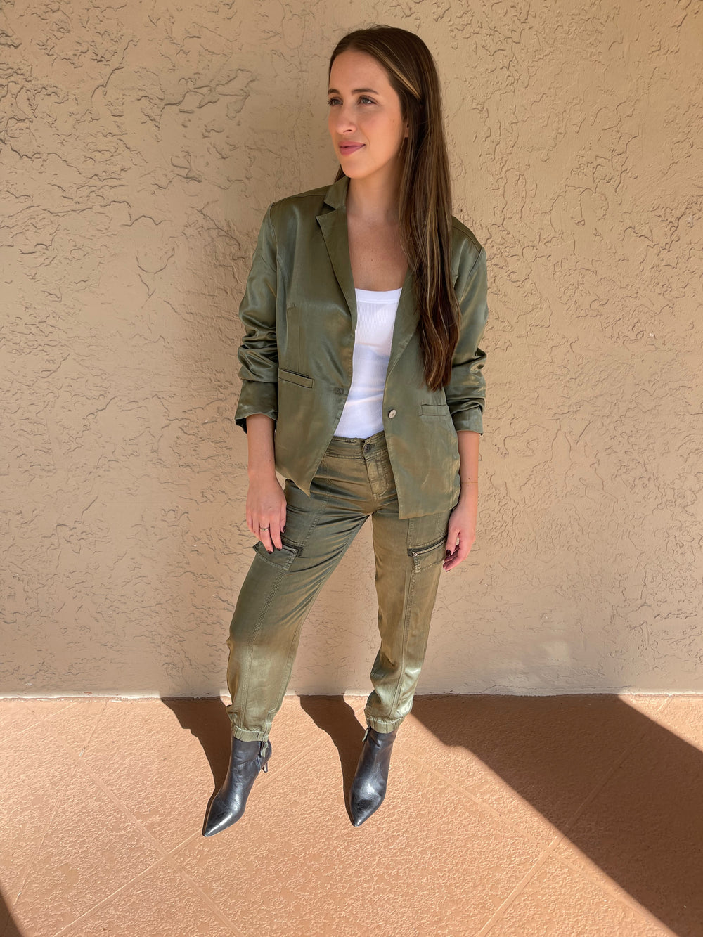 Marrakech Citrine Blazer - Olive