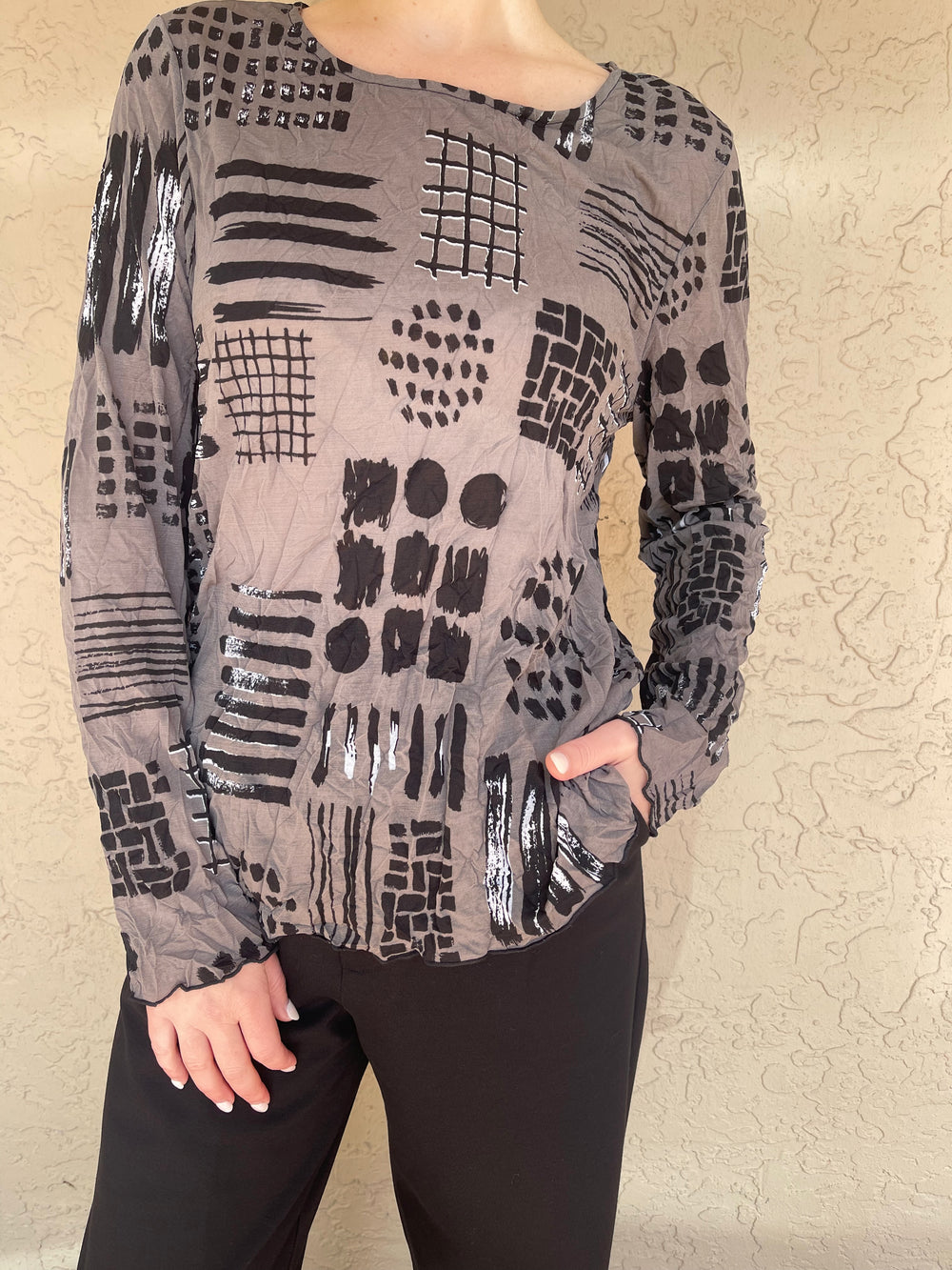 Chalet - Andrea Crinkle Top - Dove