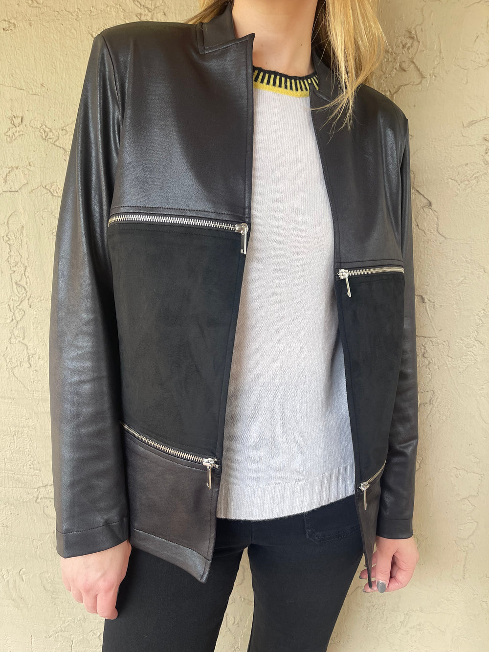 Vegan Multi Zip Blazer