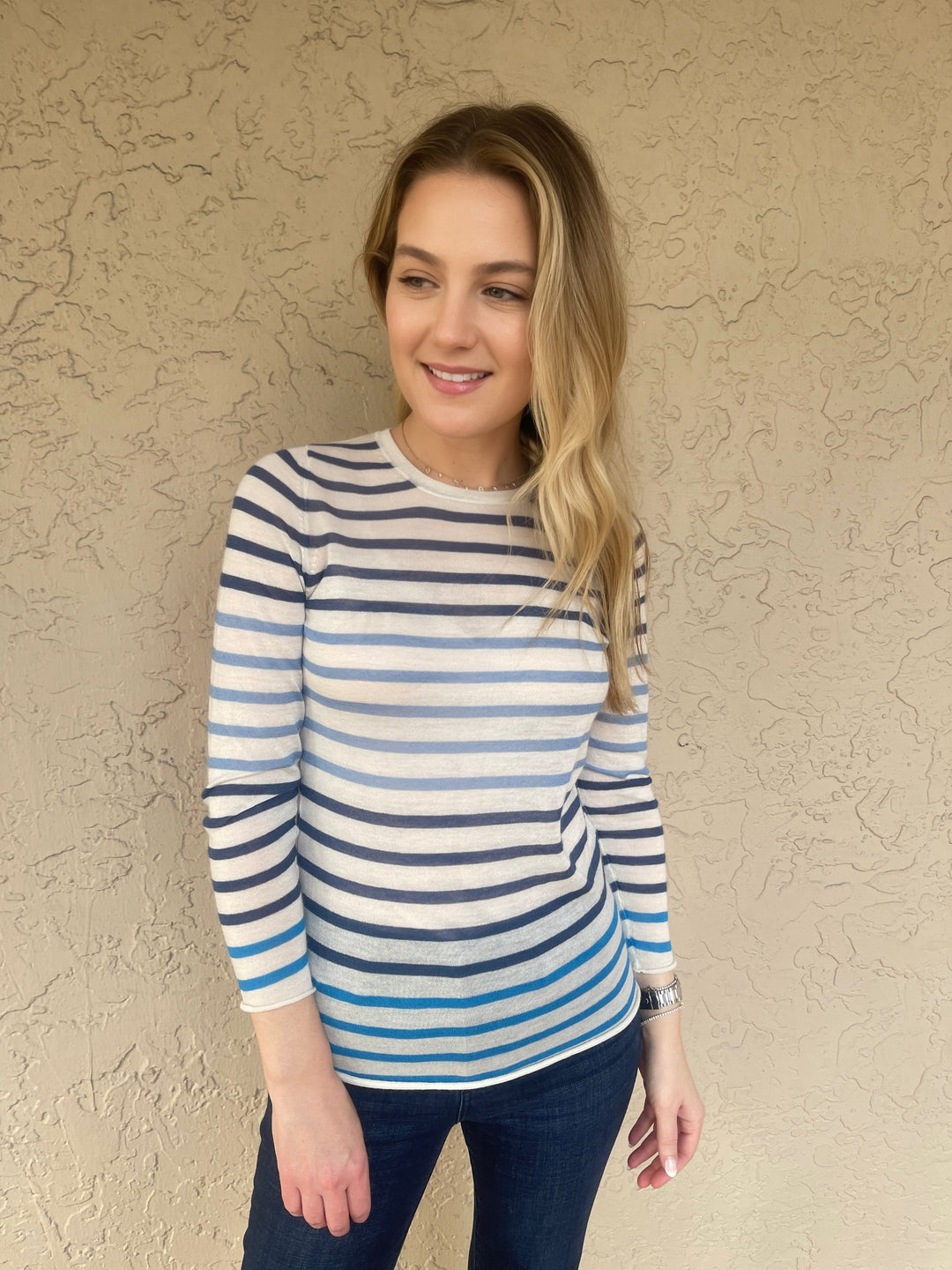 Mirror in the Sky Surya T Shirt Stripe Fit - Blues 