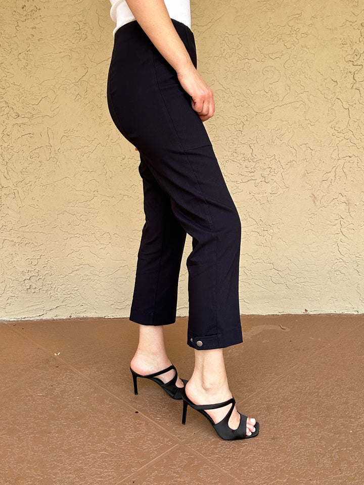 Elliott Lauren Control Stretch Snap Hem Cargo - Navy