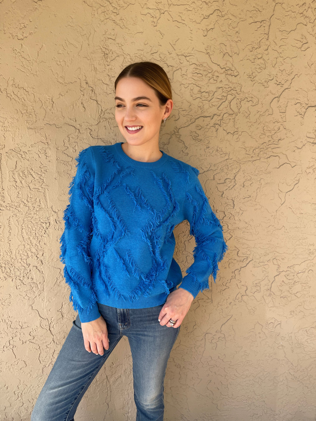 Crew Neck Pullover - Blue