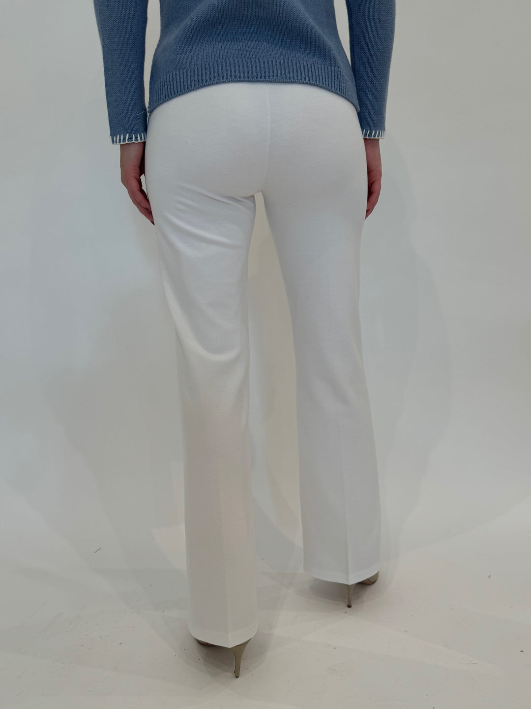 Peace of Cloth Jules Paramount Knit Pants in White available at Barbara Katz