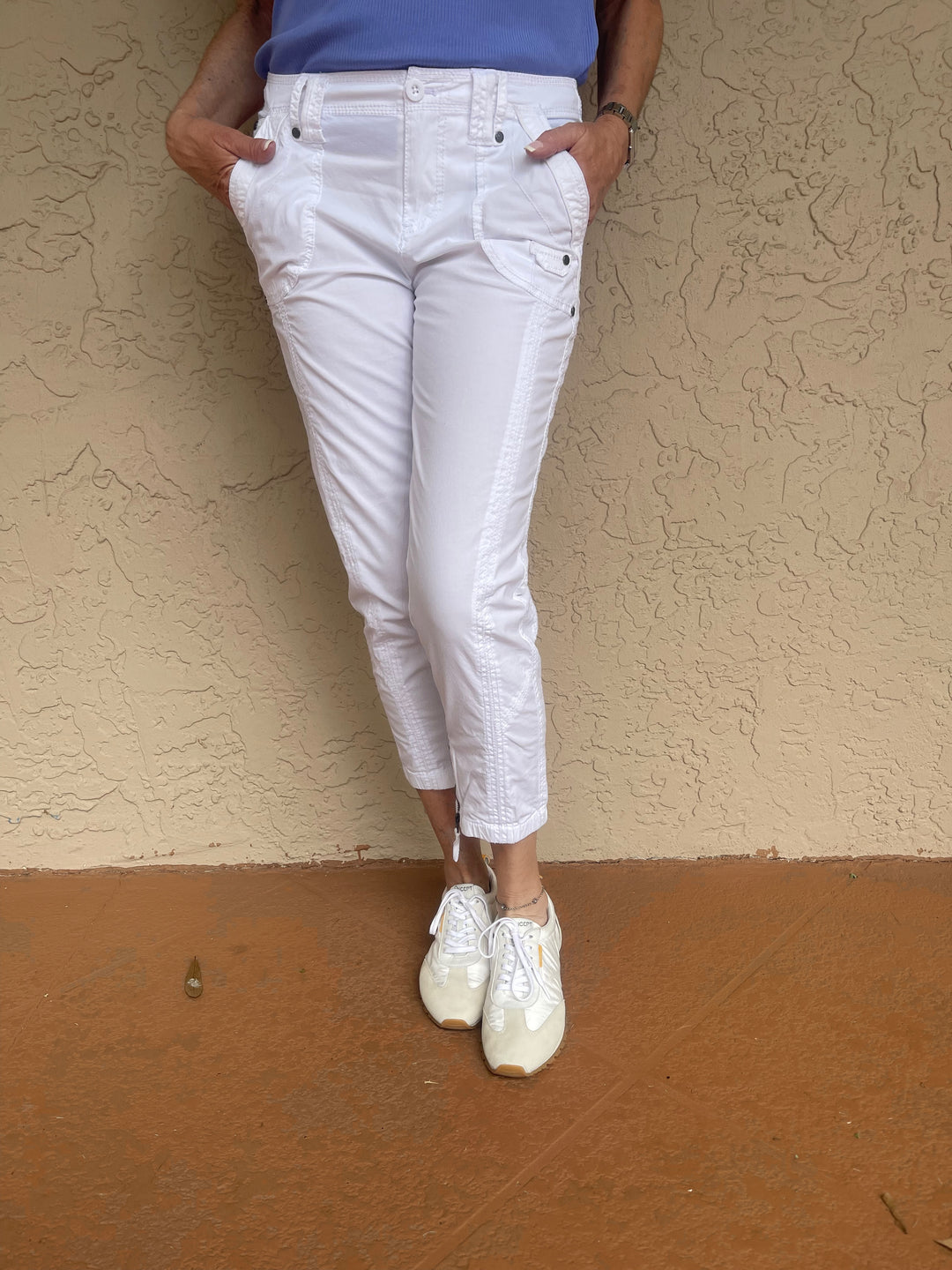 MARRAKECH Johnny Solid Stretch Poplin Pant - White