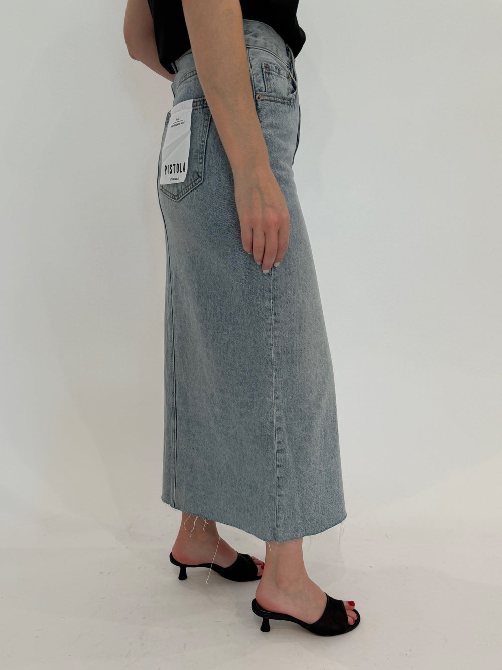Pistola Alice Midi Denim Skirt in Brooklyn