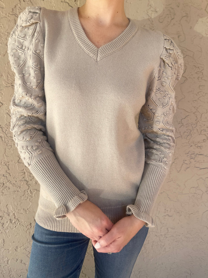 Victorian Sleeve Pullover - Oyster