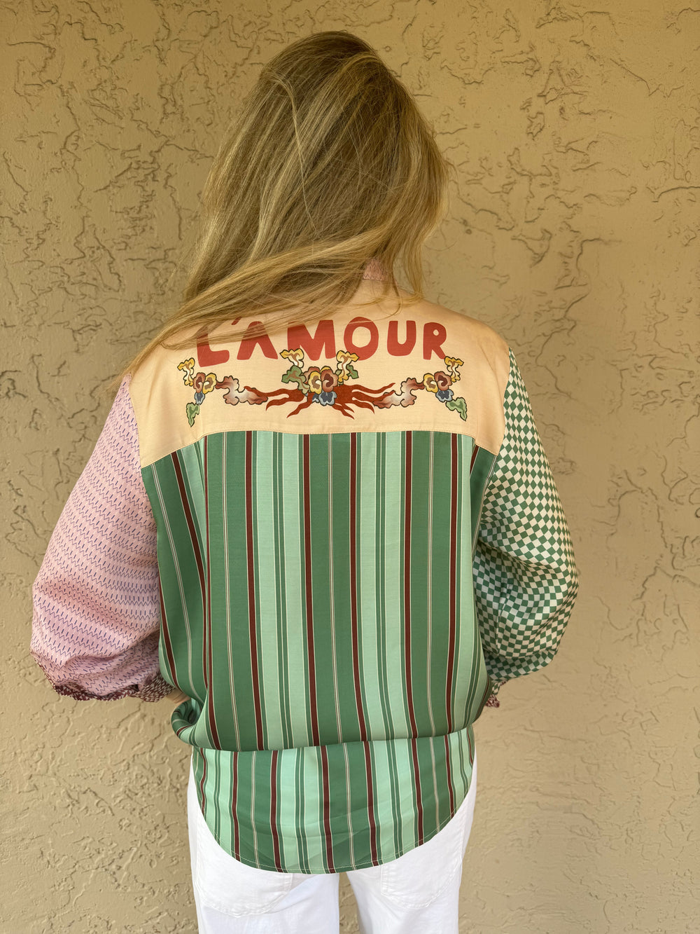 ME369 Isabel Mixed Print Shirt L'Amour Design - Back View