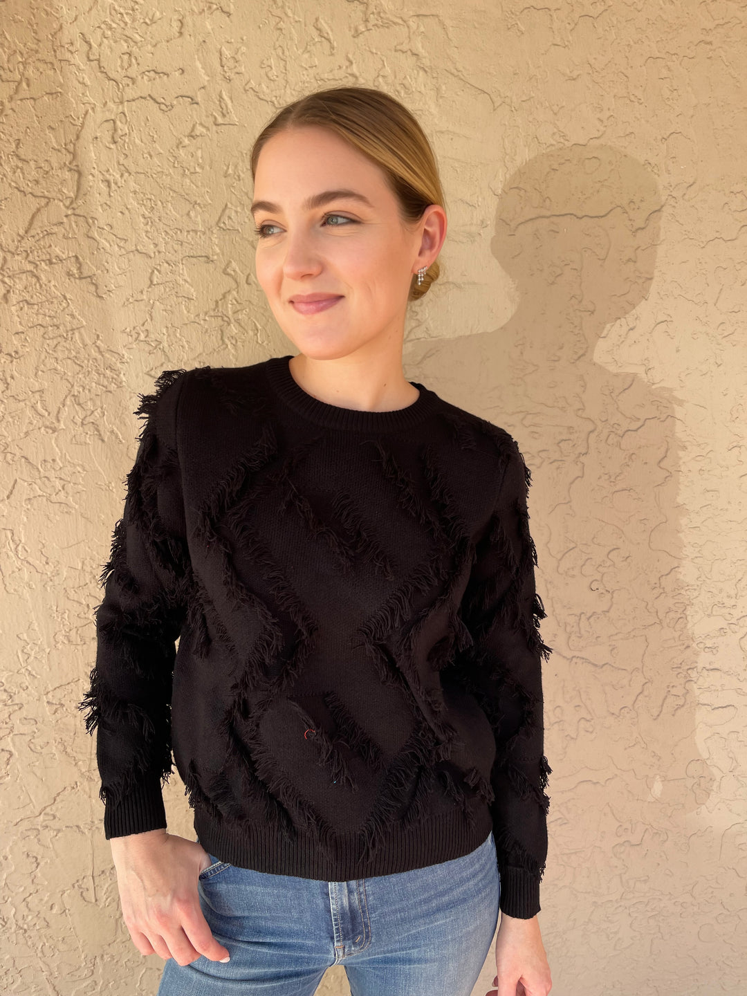 Crew Neck Pullover - Black