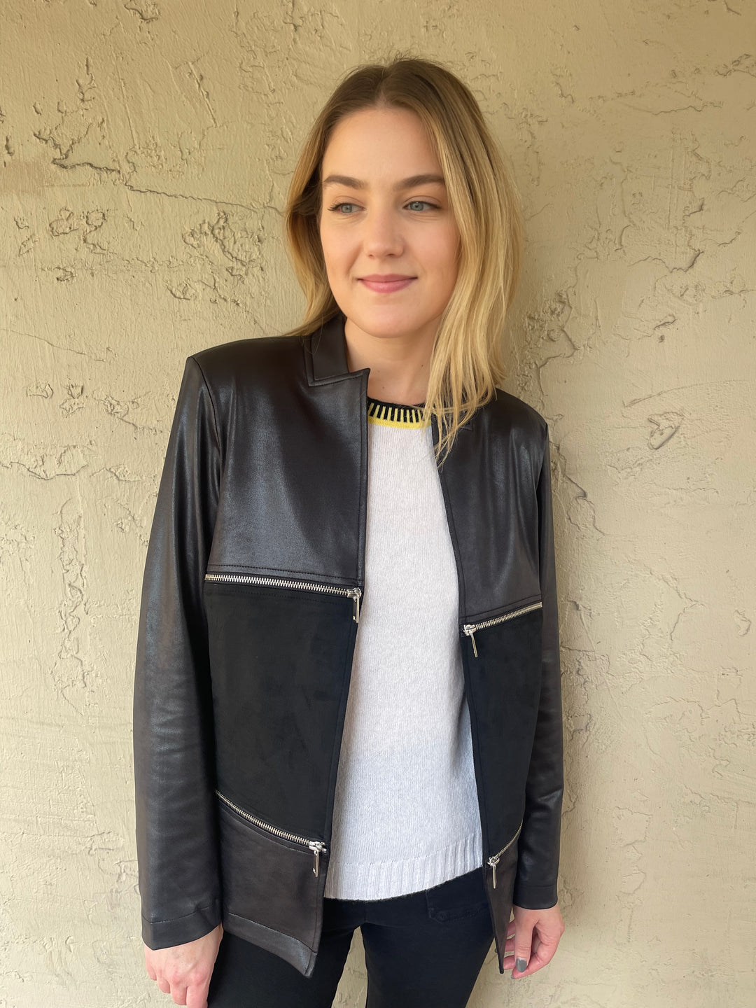 Vegan Multi Zip Blazer