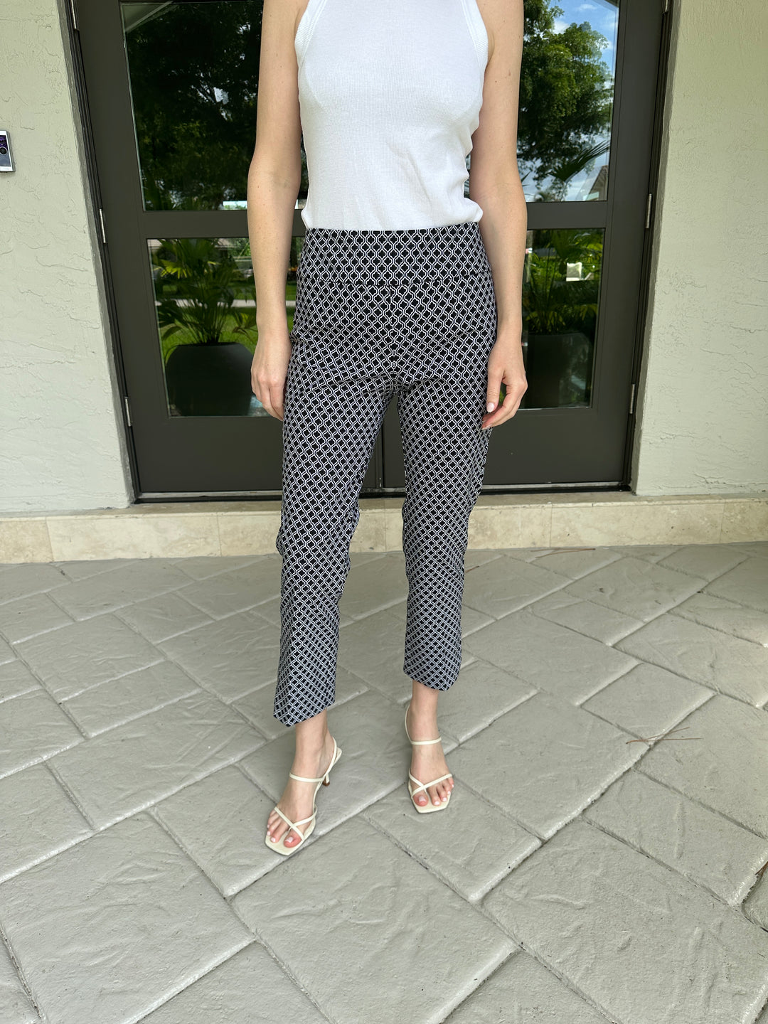 Elliott Lauren Lattice Print Crop Pant