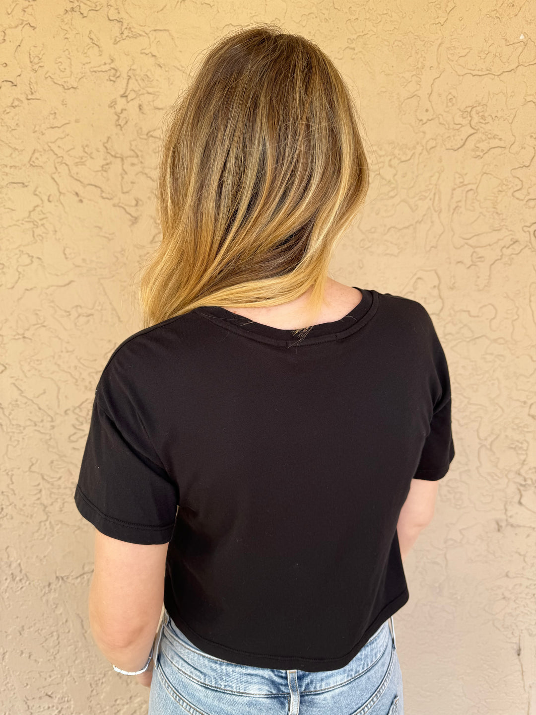 Barbara Katz Drew Crop T-Shirt - Black