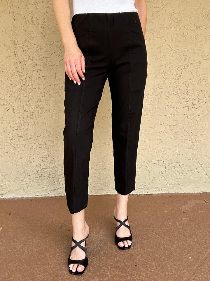 Elliott Lauren Control Stretch Snap Hem Cargo - Black