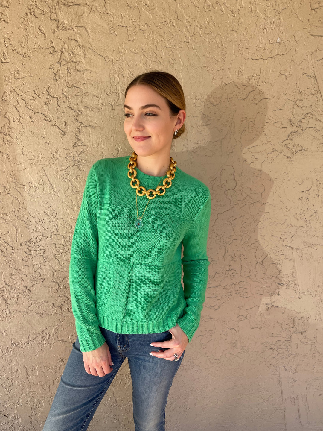 XO Crew Sweater - Rolling Green