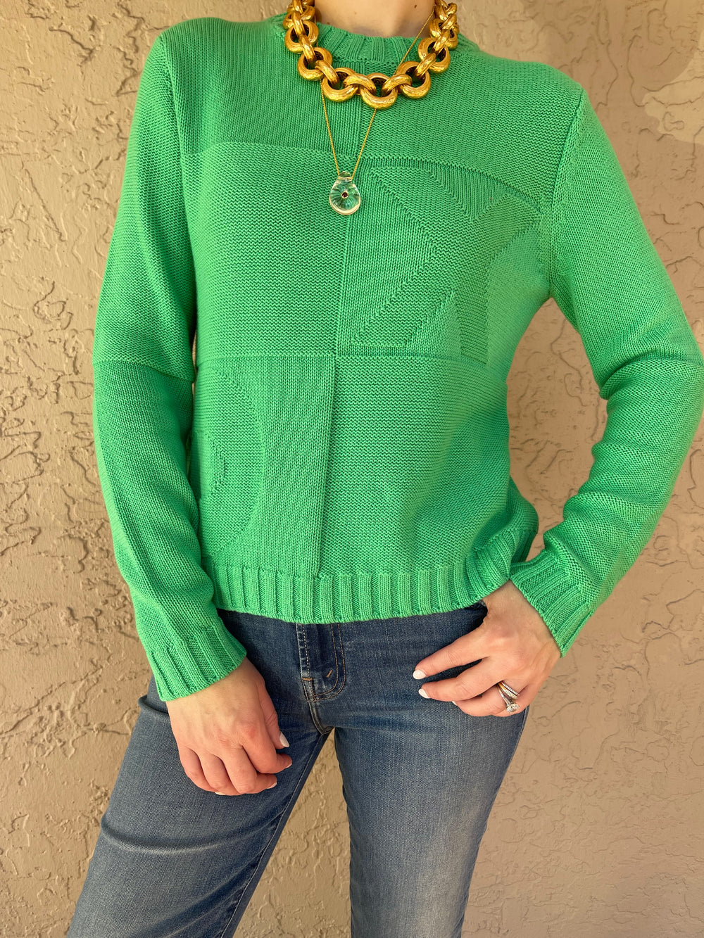 XO Crew Sweater - Rolling Green