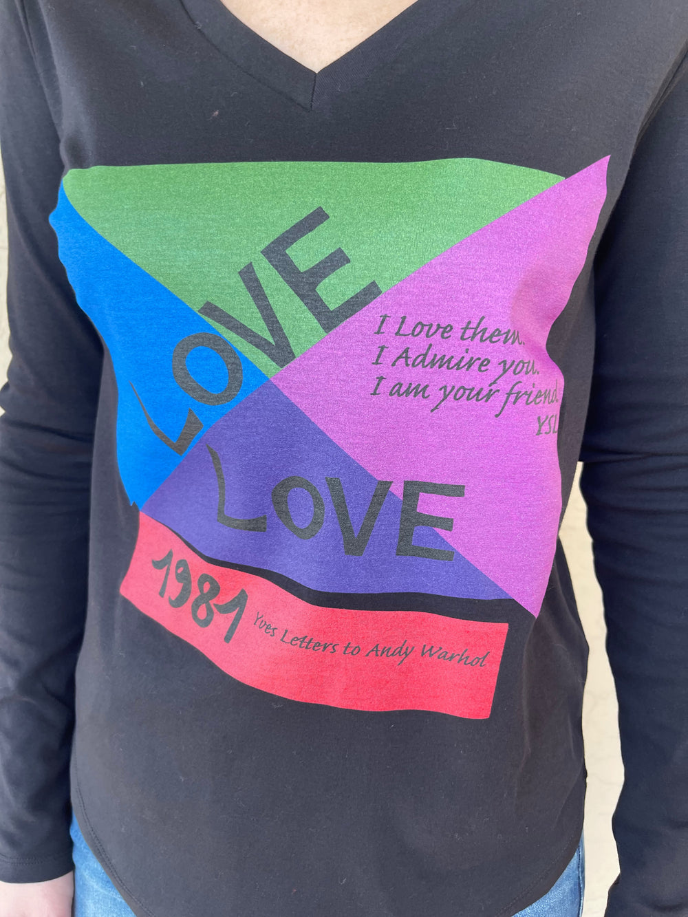 Suzi Rohr Victoria YSL Love Letter Tee - Black