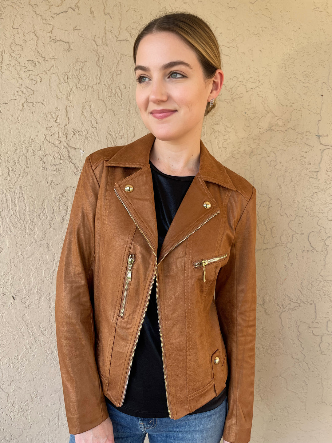 Cropped Jacket with Zipper
