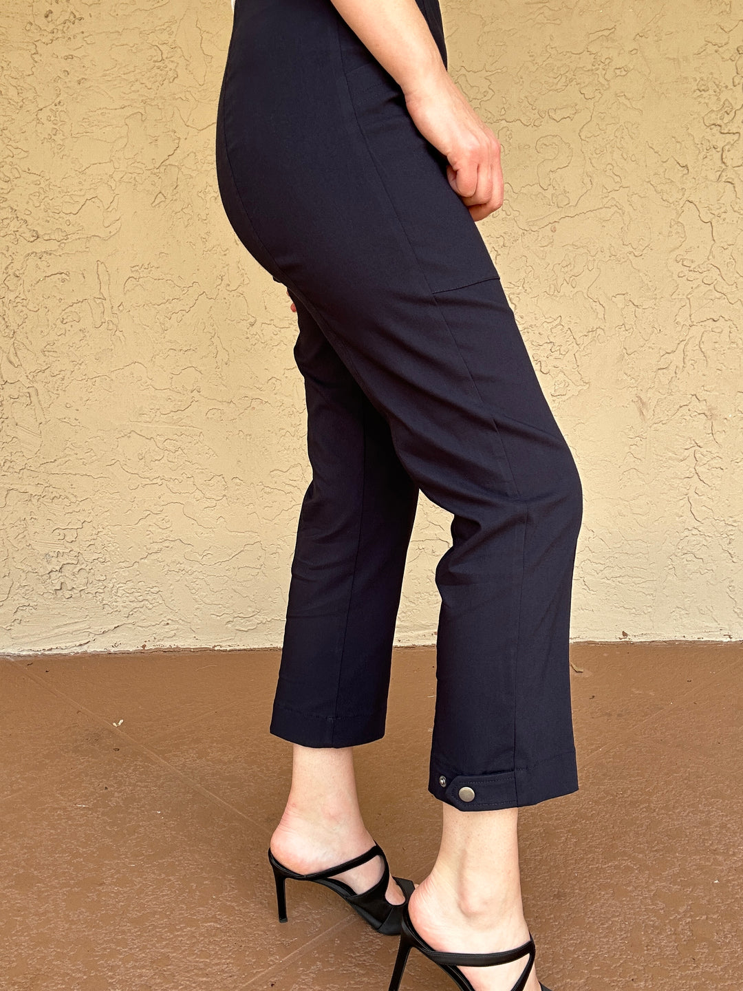 Elliott Lauren Control Stretch Snap Hem Cargo - Navy