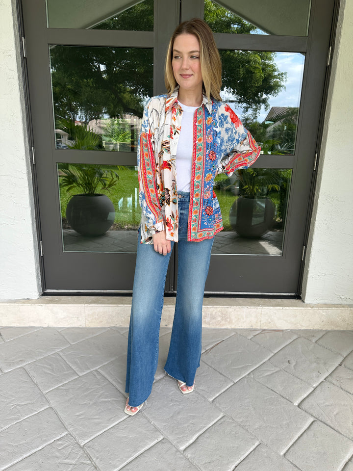 Tolani Kennedy Cupro Big Shirt - Pearl