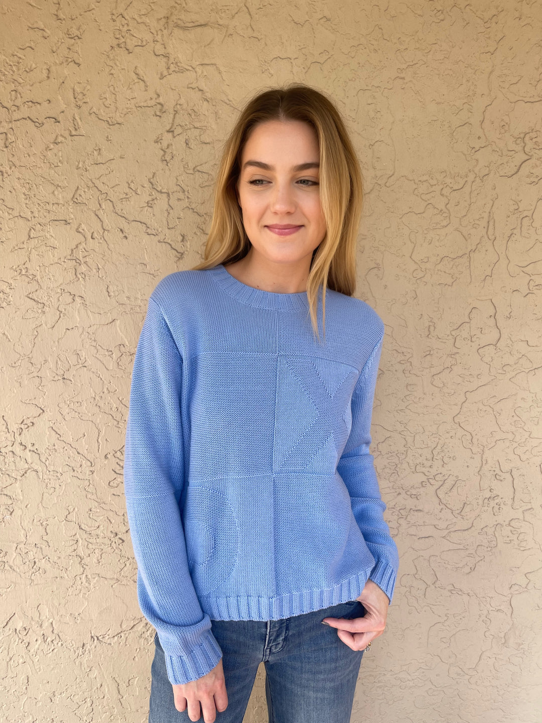 XO Crew Sweater - Blue Lake