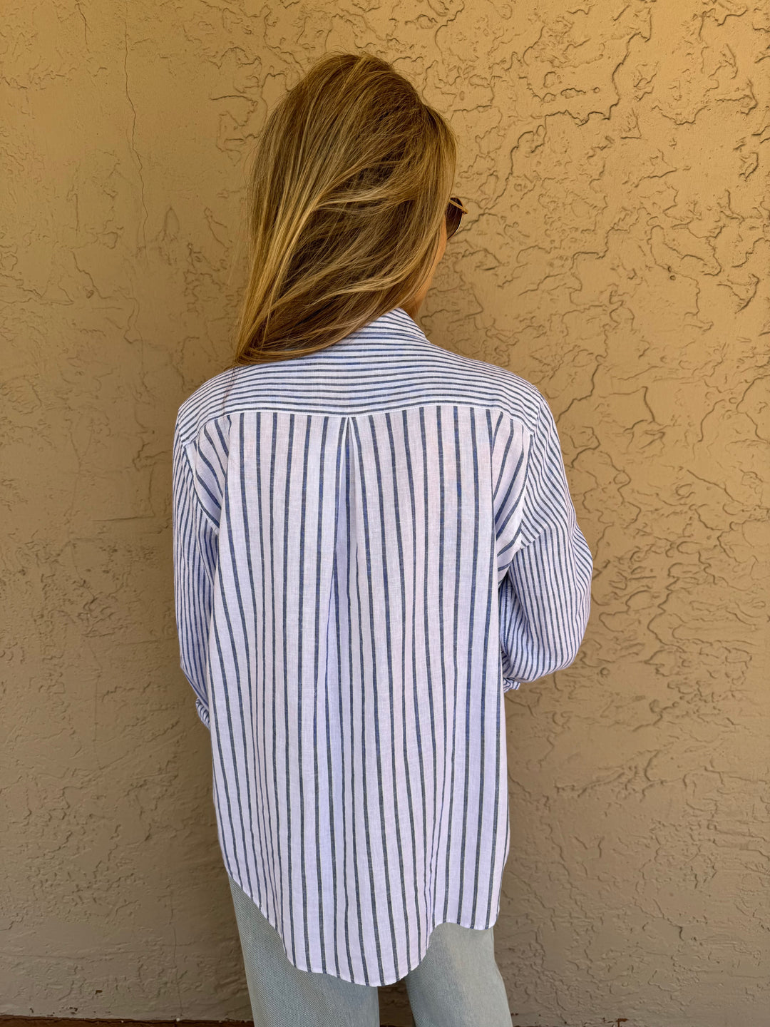 Bariloche Cumbres Two-Tone Stripe Shirt - Light Blue