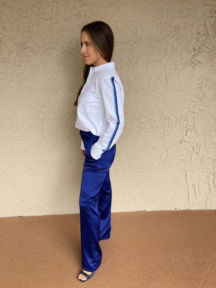Bariloche Stripe Shirt With Line - White