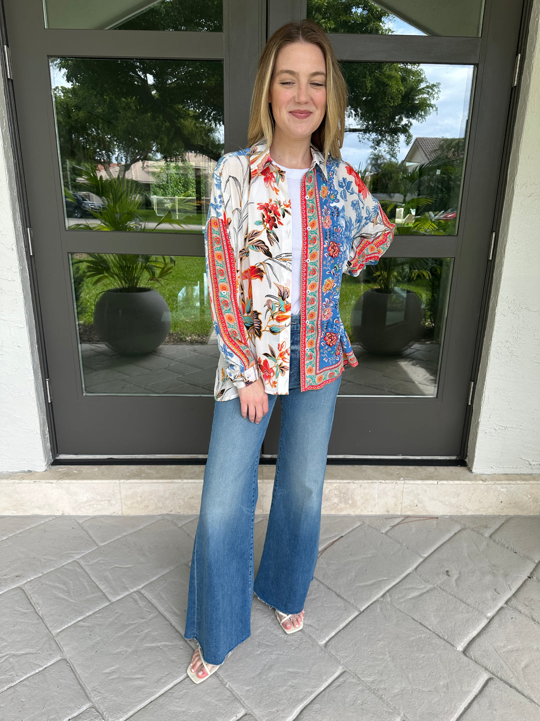 Tolani Kennedy Cupro Big Shirt - Pearl