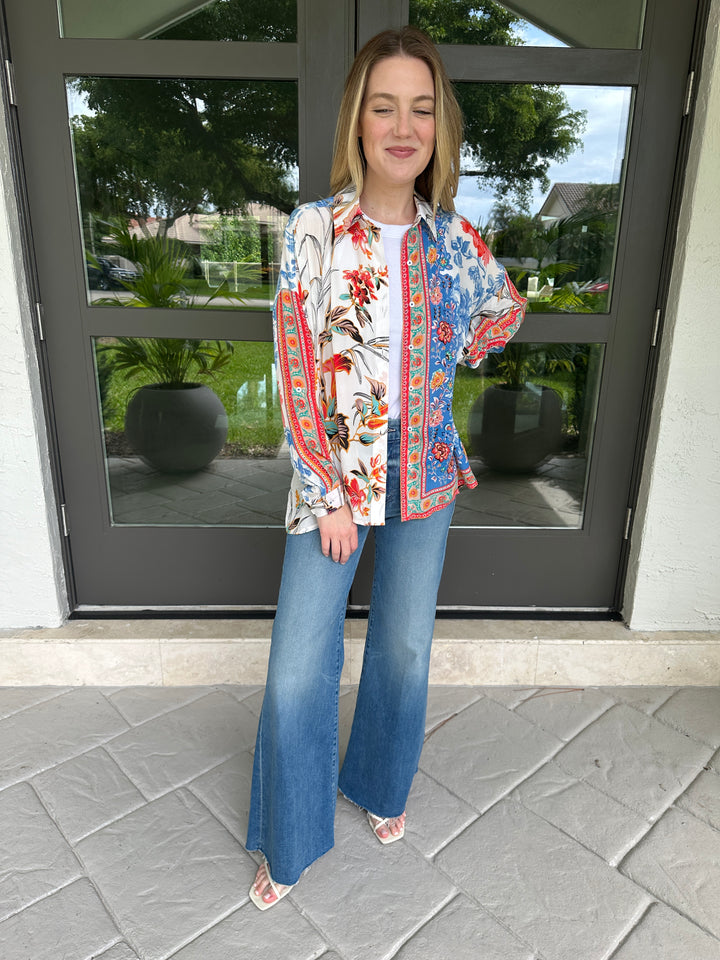 Tolani Kennedy Cupro Big Shirt - Pearl