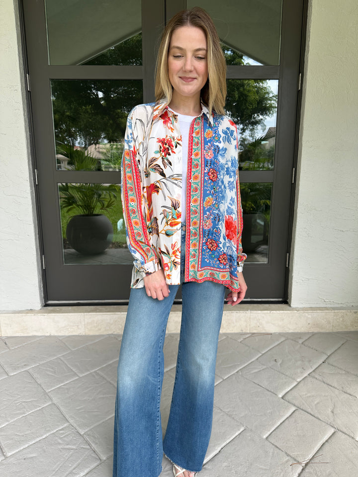 Tolani Kennedy Cupro Big Shirt - Pearl