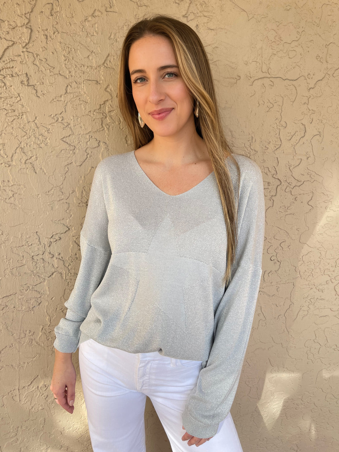 Gigi Moda Star Sweater - Grey