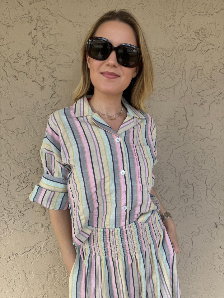 Kerri Rosenthal Sherri Stripe Shirt - Multi
