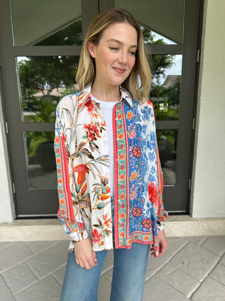 Tolani Kennedy Cupro Big Shirt - Pearl