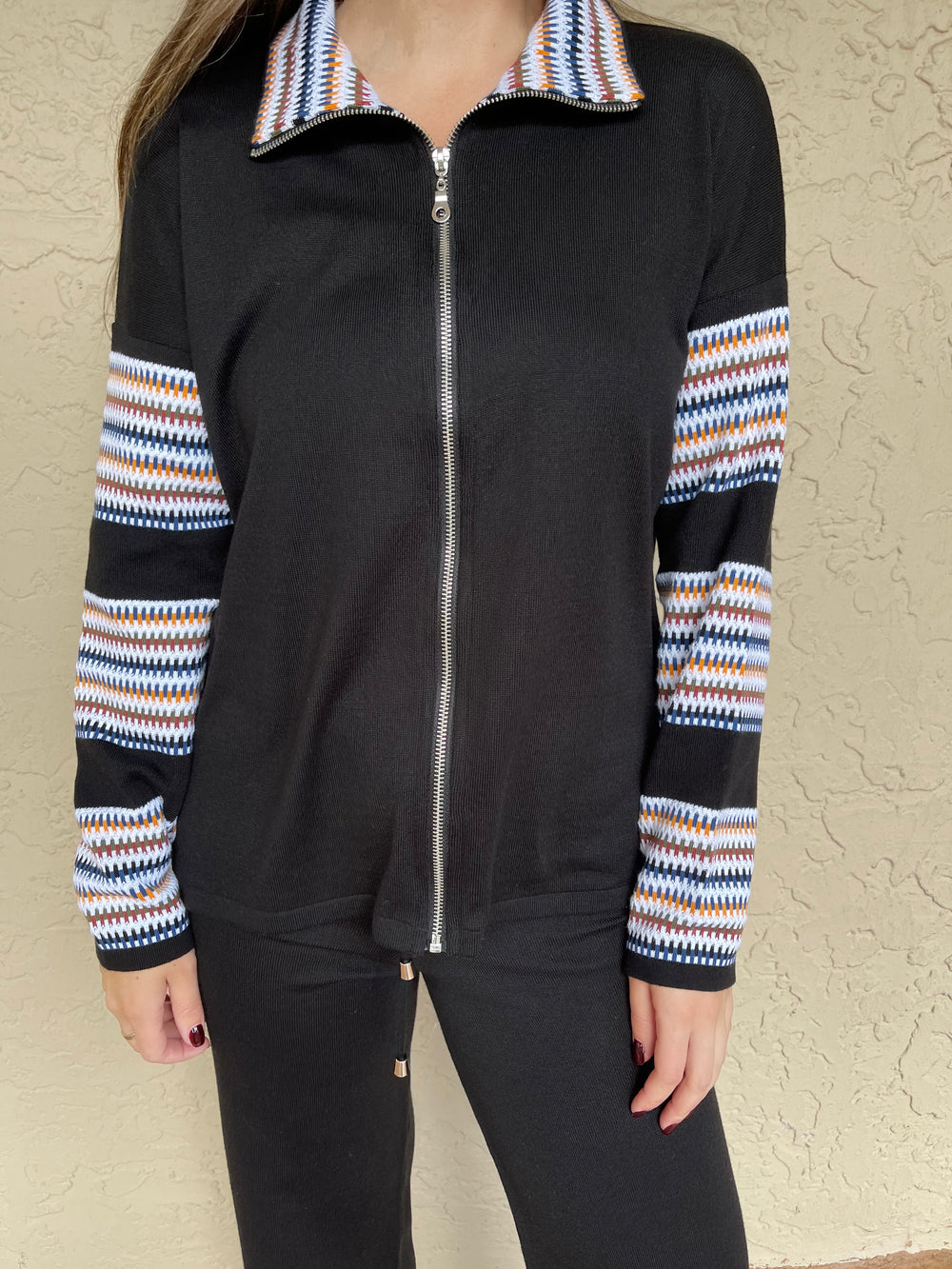 Multi Stitch Zip Jacket