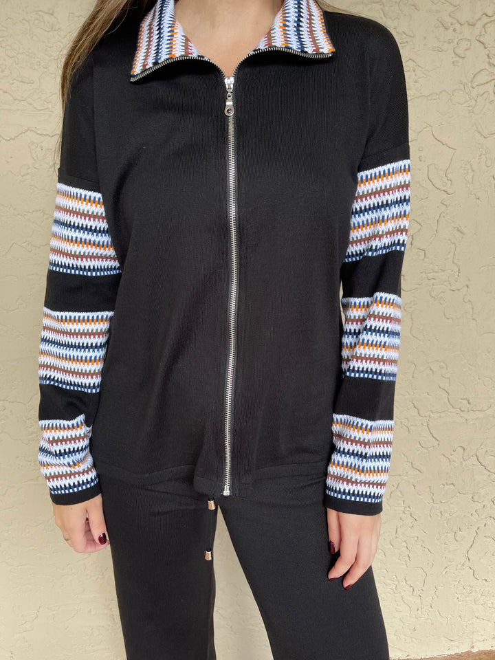 Multi Stitch Zip Jacket