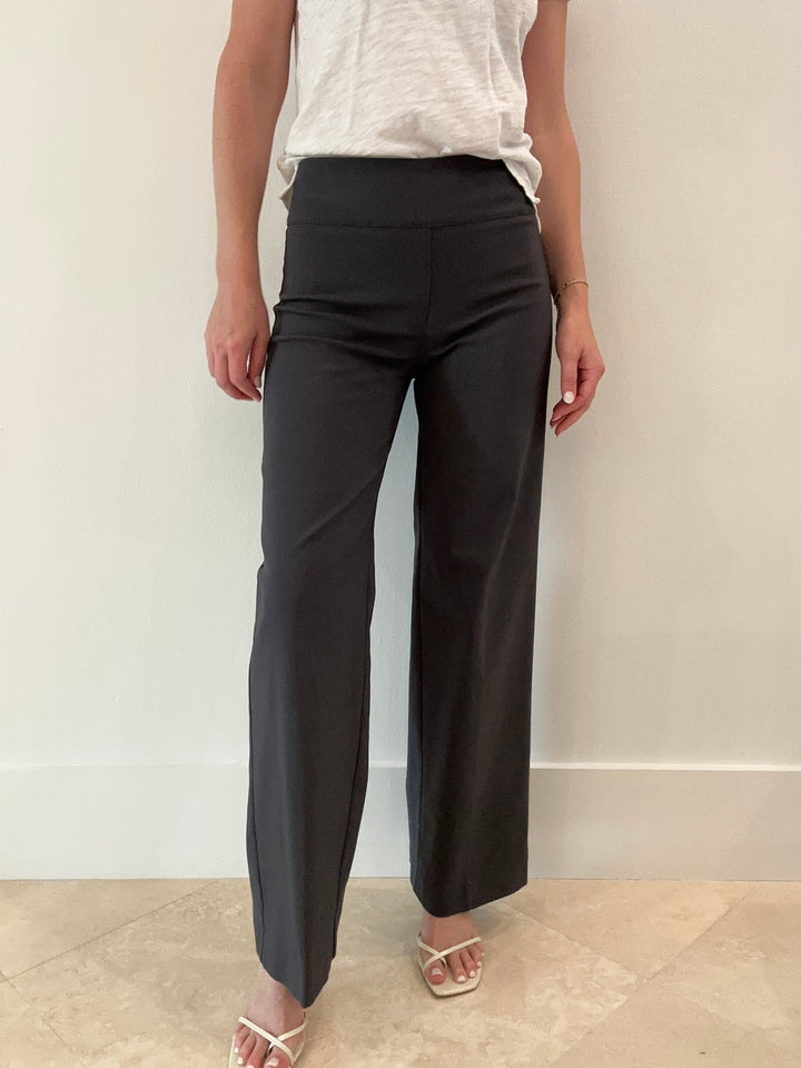 Control Stretch Wide Leg Pant - Gunmetal